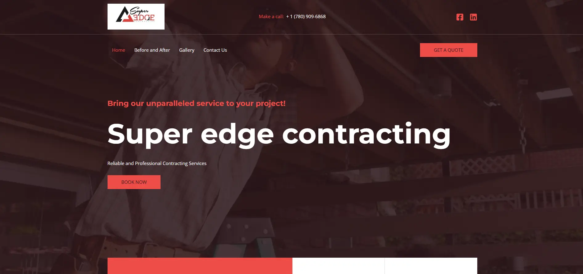 Super Edge Contracting website