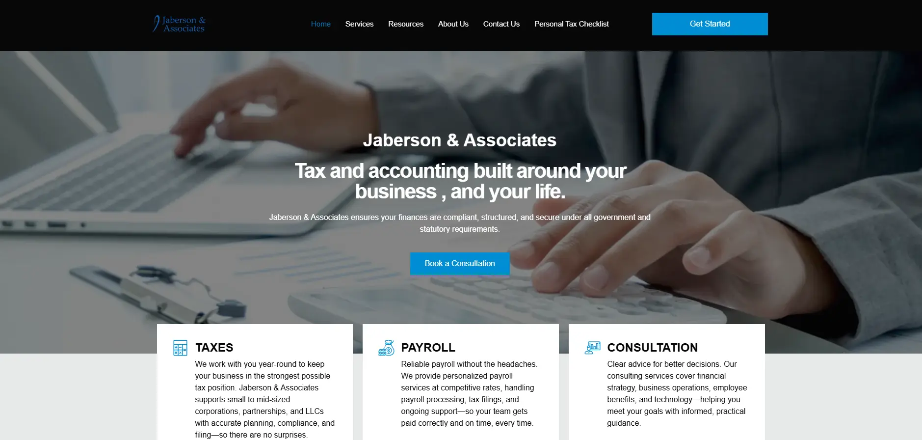 Jaberson & Associates website